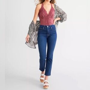 Good American “Good Legs” High Rise Straight Stretch Jeans | Size 30